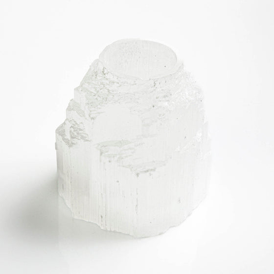 Selenite Candle Holder