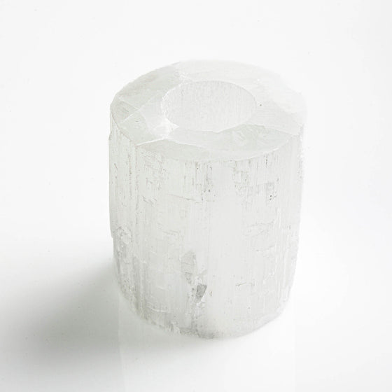 Selenite Candle Holder