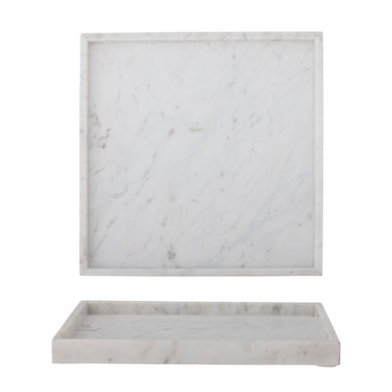 White marble tray