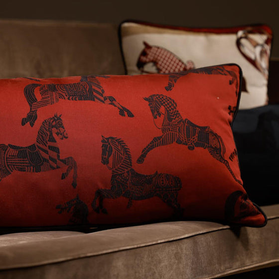 Decorative cushion made from the elegant Hermes fabric