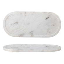  Oval White Marble Tray