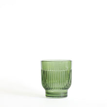  Green glass tealight holder