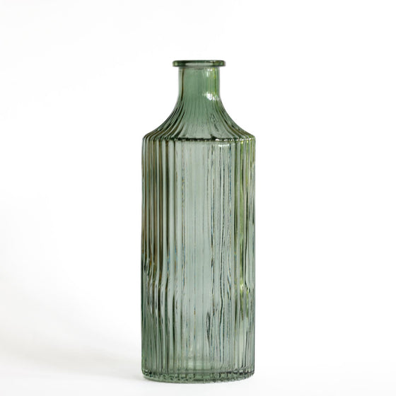 Green glass vase